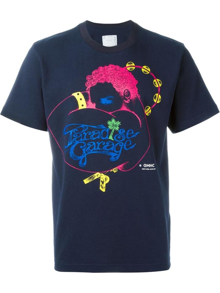 Sacai Paradise Garage T-shirt, Men's, Size: 4, Blue, Cotton