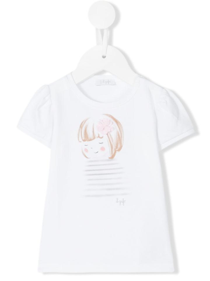 Il Gufo - Girl Print T-shirt - Kids - Cotton/spandex/elastane - 18 Mth, White