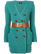 Elisabetta Franchi Button Embellished Dress - Green