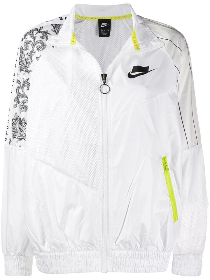 Nike Mesh Panel Bomber Jacket - White