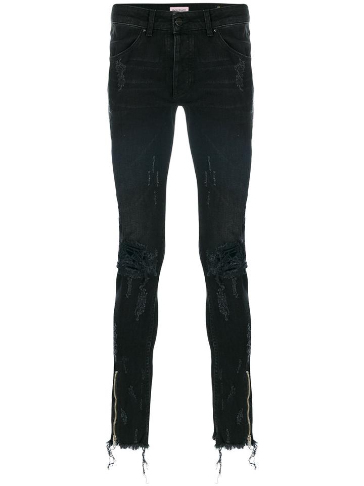 Palm Angels - Distressed Skinny Jeans - Men - Cotton/polyester/polyurethane - 33, Grey, Cotton/polyester/polyurethane