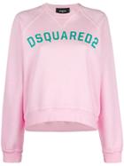 Dsquared2 Logo Printed Sweatshirt - Pink & Purple