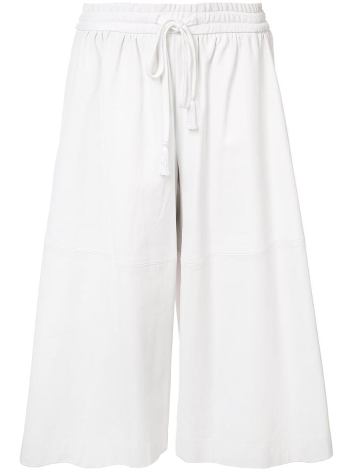 Adam Lippes - Leather Culottes - Women - Lamb Skin - S, White, Lamb Skin