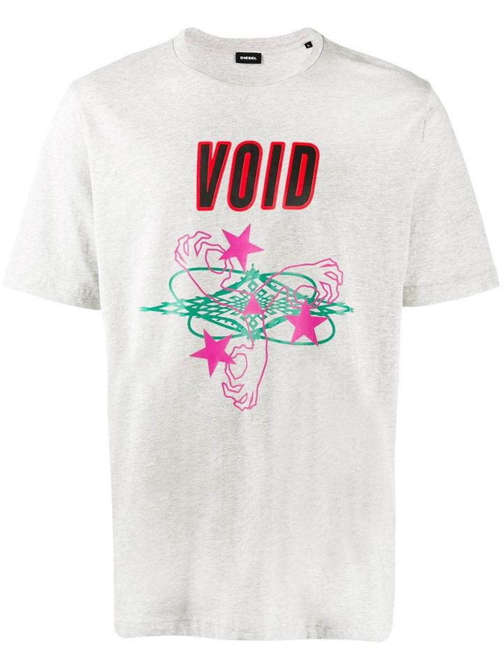 Diesel Star Print T-shirt - Grey