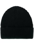 Maison Margiela Ribbed Beanie Hat - Black
