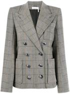 Chloé Checked Double-breasted Jacket - Neutrals