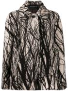 Erika Cavallini Abstract Print Oversized Coat - Brown