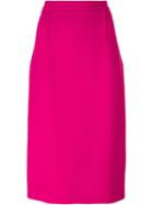 Roland Mouret Zipped Skirt, Women's, Size: 12, Pink/purple, Wool
