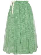 Molly Goddard Lettie High-waisted Gathered Tulle Skirt - Green