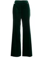 Temperley London Shiny Flared Trousers - Green