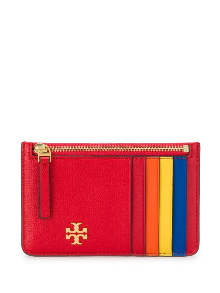 Tory Burch Colour Block Coin Purse - Red