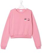 Chiara Ferragni Kids Teen Wink Face Sweatshirt - Pink