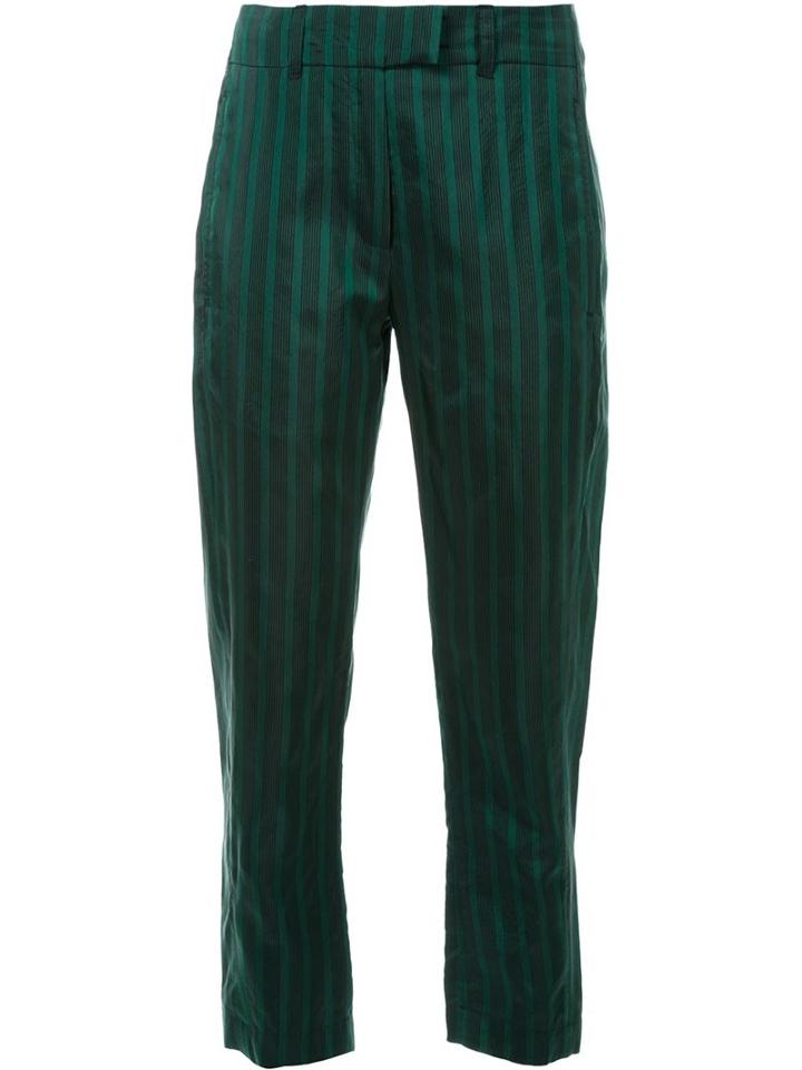 Ann Demeulemeester Argus Trousers, Women's, Size: 40, Green, Cupro