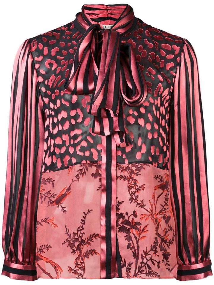 Alice+olivia Jeannie Bow Blouse - Pink