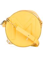 Mugler Round Cross-body Bag, Yellow/orange, Leather