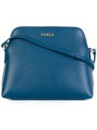 Furla Inside Pouch Crossbody Bag, Women's, Blue, Calf Leather