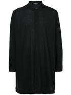 Ann Demeulemeester Tonal Stripe Extra Long Classic Shirt - Black