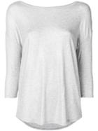 Majestic Filatures Three Quarter Sleeves T-shirt - Metallic