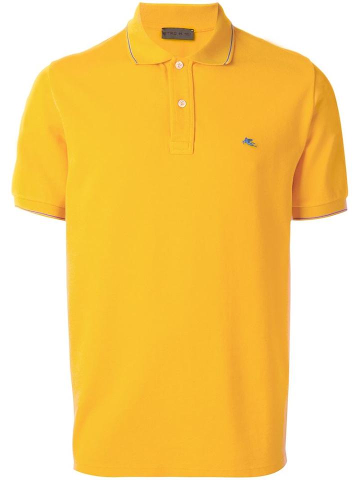 Etro Classic Polo Shirt, Men's, Size: Xxl, Yellow/orange, Cotton