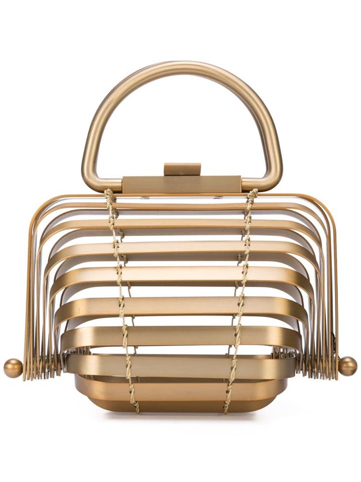 Cult Gaia Brass Lilleth Bag - Metallic