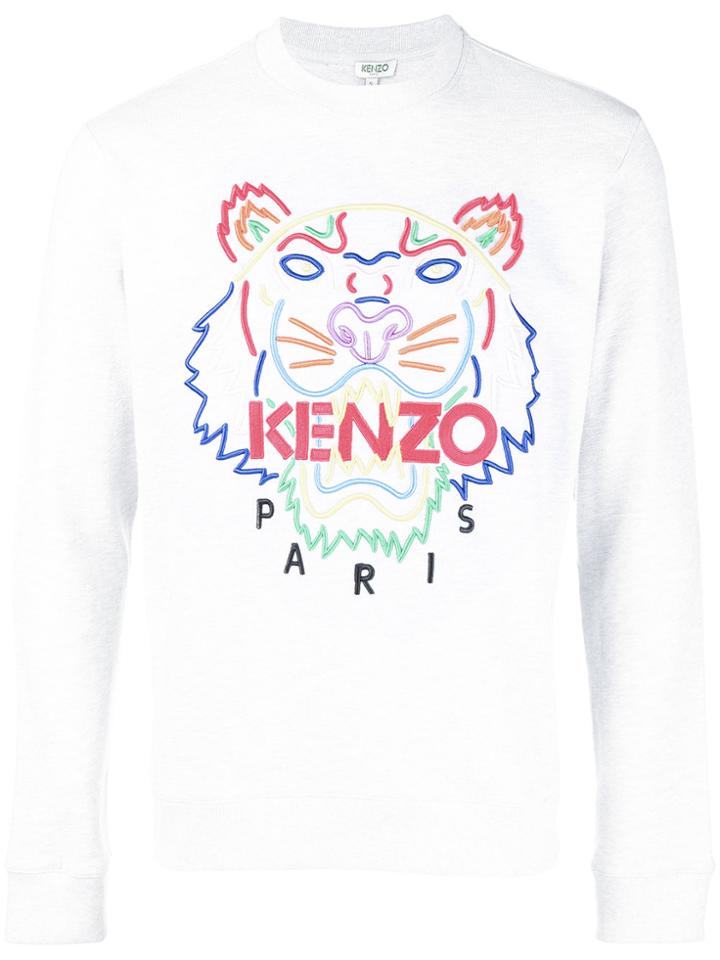 Kenzo Tiger Embroidery Sweatshirt - Grey