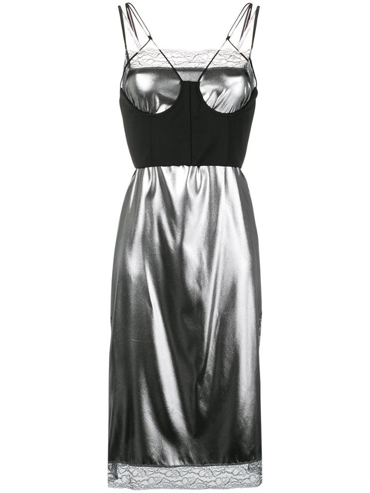 Maison Margiela Bustier Lace Dress - Metallic