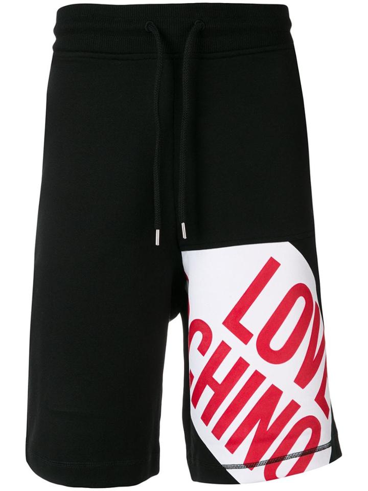 Love Moschino Logo Track Shorts - Black
