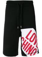 Love Moschino Logo Track Shorts - Black