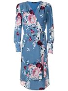 Magrella Silk Floral Dress - Blue