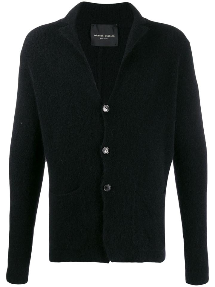 Roberto Collina Long-sleeve Fitted Cardigan - Black