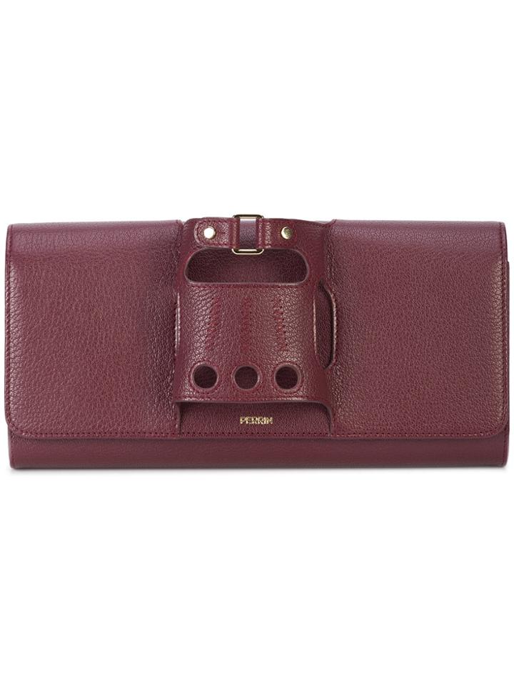 Perrin Paris Glove Handle Clutch Bag - Pink & Purple