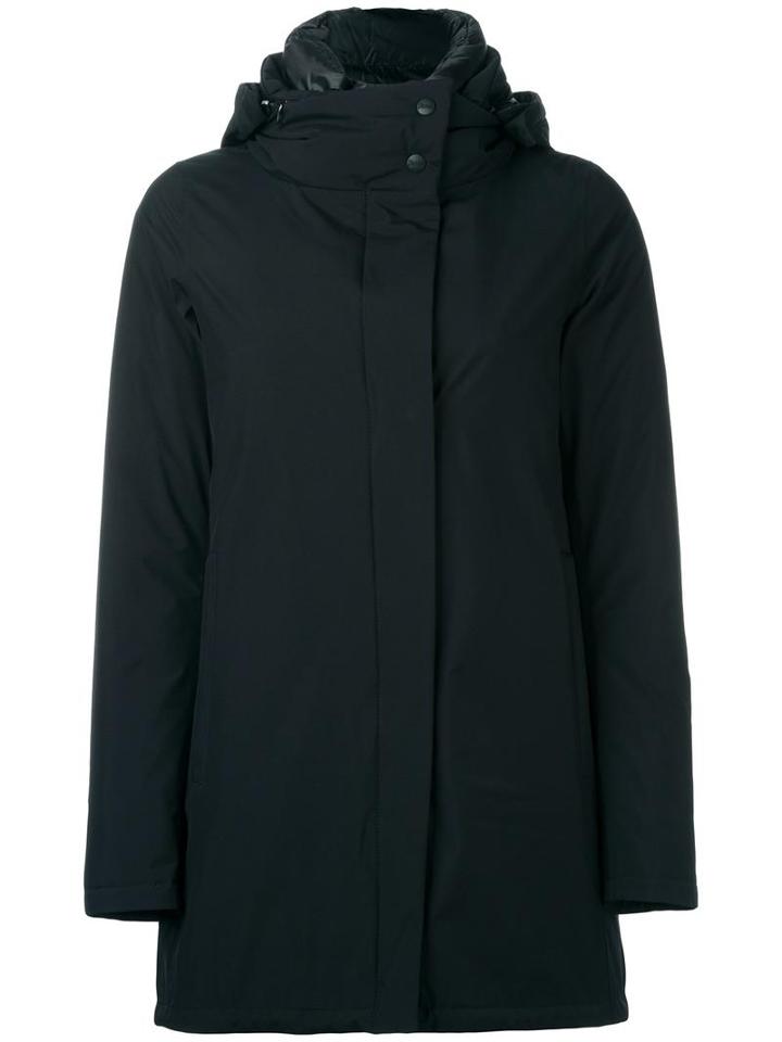Herno Padded Zipped Coat, Women's, Size: 38, Black, Polyamide/polyester/fluoropolymer/feather Down