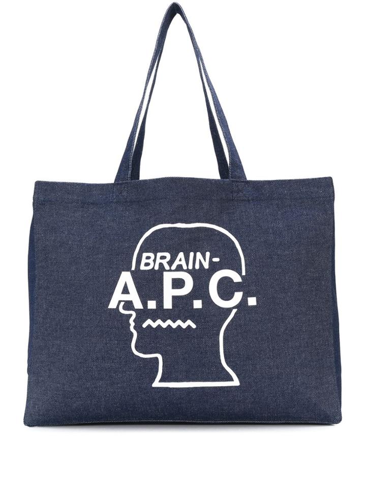 A.p.c. Coddy Denim Tote Bag - Blue