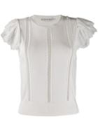 Alice+olivia Rosio Lace Detail Top - White