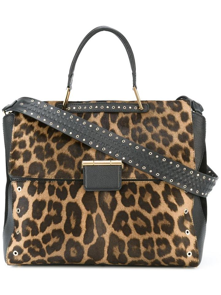 Furla Leopard Print Large Tote, Women's, Nude/neutrals