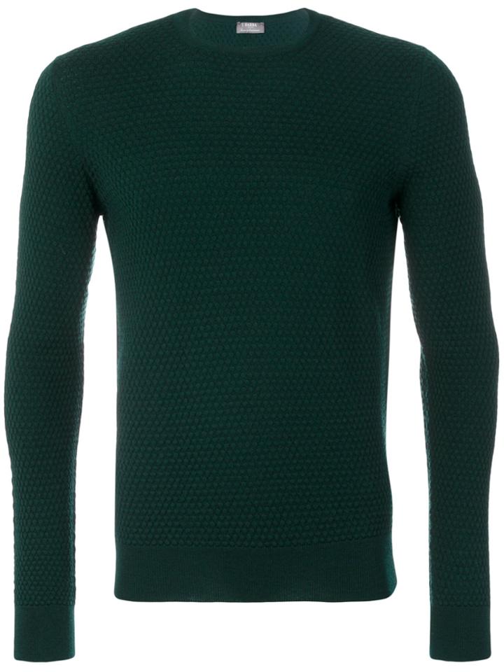 Barba Classic Knitted Sweater - Green