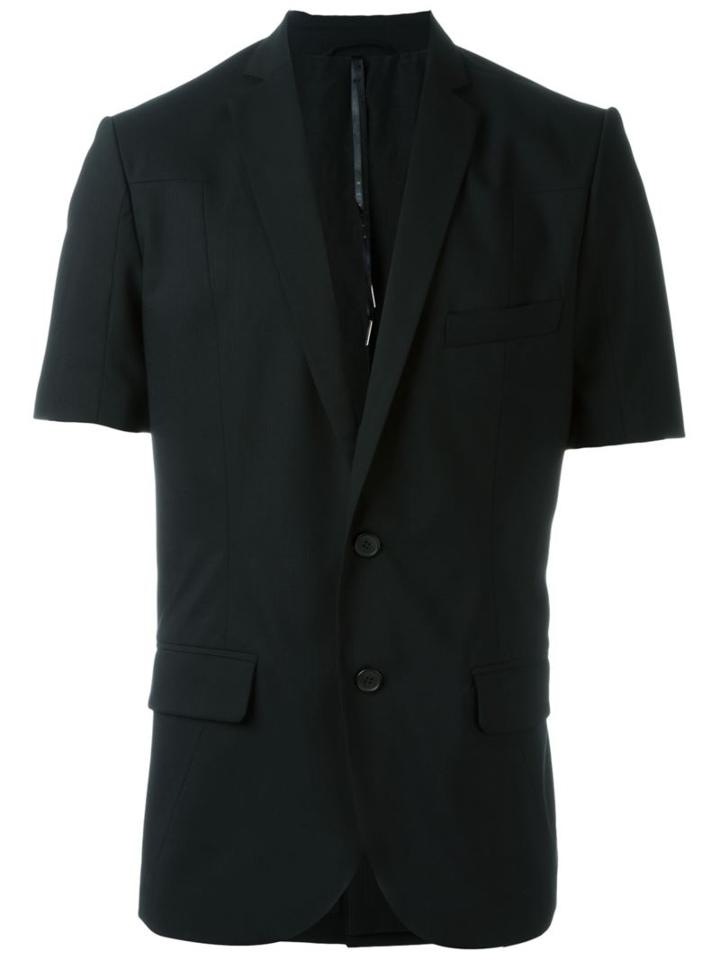 Odeur Short Sleeve Blazer, Men's, Size: Medium, Black, Wool