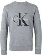 Calvin Klein Jeans - Logo Print Crew Neck Sweatshirt - Men - Cotton - M, Grey, Cotton