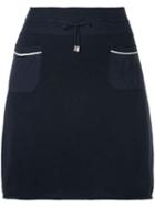 Chanel Pre-owned Drawstring A-line Short Skirt - Blue