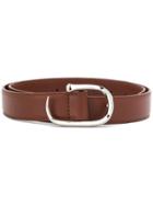 Orciani Lotus Leather Belt - Brown