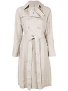 Tu Es Mon Trésor Dot Pearl Trench Coat - Neutrals