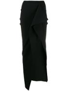 Rick Owens Asymmetric Side Slit Skirt - Black