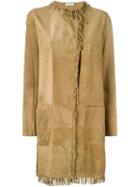 P.a.r.o.s.h. 'mindie' Coat, Women's, Size: Xs, Nude/neutrals, Calf Leather