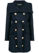 Balmain Classic Long Sleved Coat - Blue