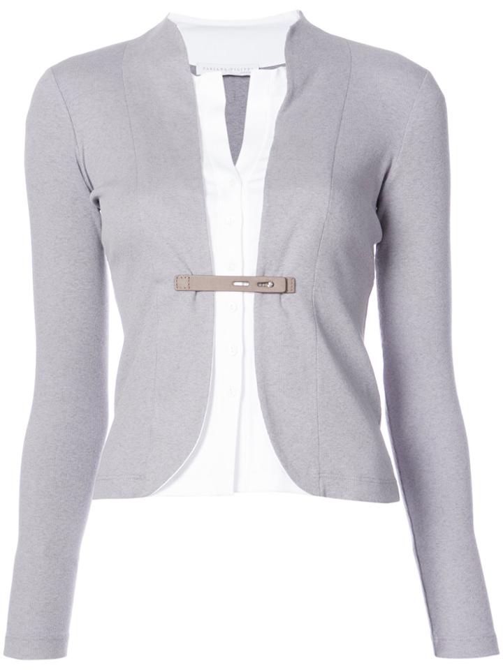 Fabiana Filippi Clip Front Knit Blouse - Pink & Purple