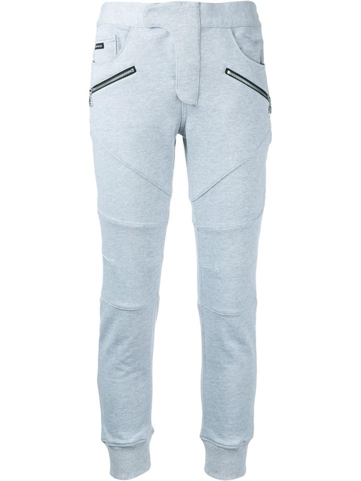 Loveless Zip Pocket Track Pants - Grey