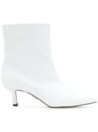 Paul Andrew Ankle Length Stiletto Boots - White