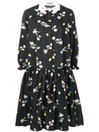 Vivetta Embellished Collar Floral Print Dress - Black