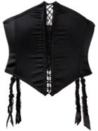 Folies By Renaud Satin Corset - Black