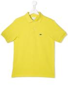Lacoste Kids Teen Embroidered Logo Polo Shirt - Yellow